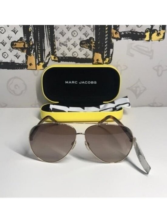 New Authentic Marc Jacobs MARC 522/S Sunglasses – Gold Havana / Brown Gradient main image 6